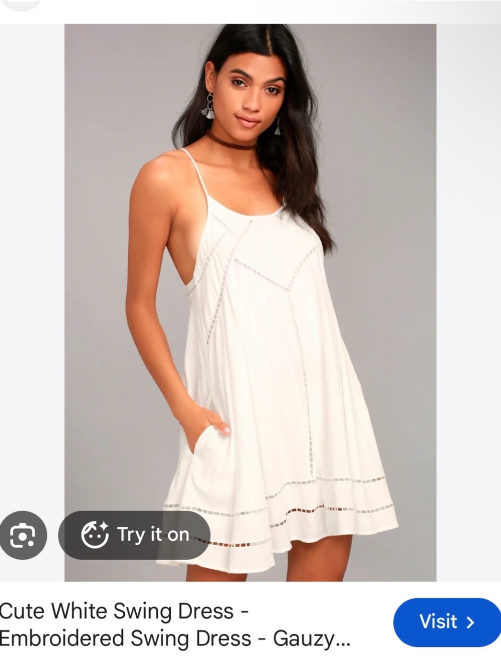 Lulus size small white swing dress